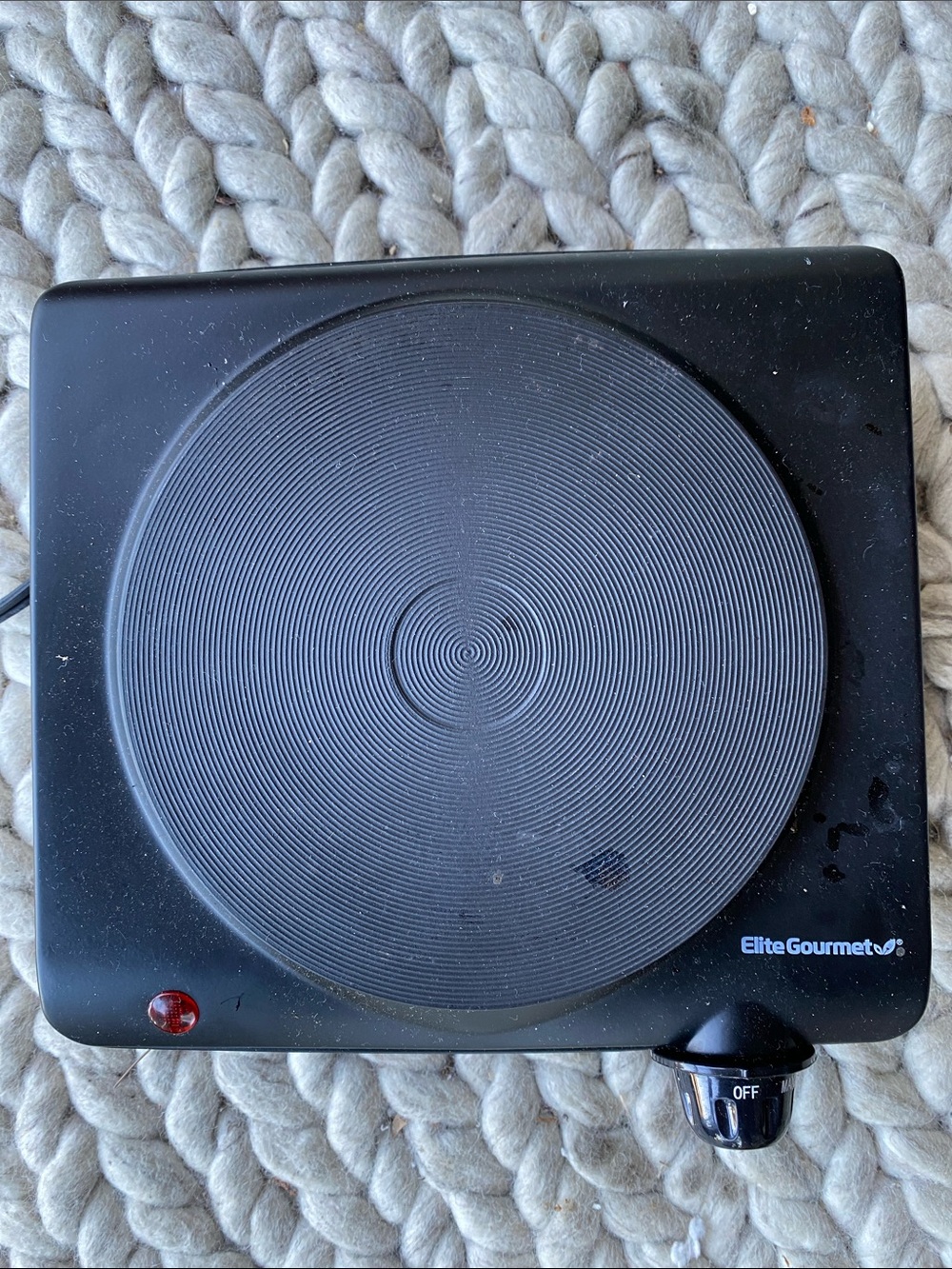 Black Portable Electric Hot Plate - Single Burner